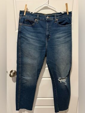 Dark Blue Women’s Slim Fit Ripped Jeans